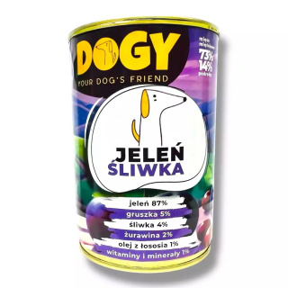 DOGY Karma mokra jeleń ze śliwką 400 g