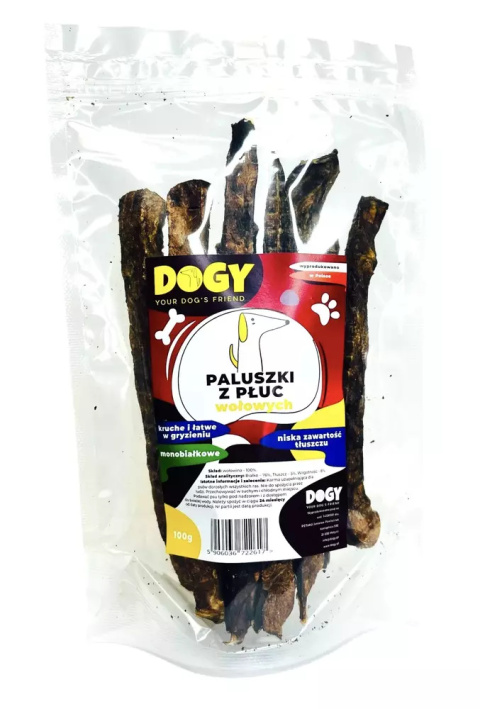 DOGY Paluszki z płuc wołowych 100 g